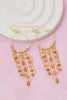 Glass Beaded Fringe Earrings