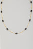 Gold and Black Rectangle Beaded Dainty Necklace
