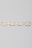 Simple & Elegant Stackable 4pc Ring Set (Size 7)