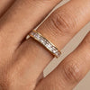 Princess Cut Rhinestone Eternity Ring