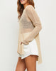 Suki Long Sleeve High-Low Hollow Sweater Top (Assorted Colors)