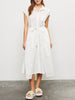 Roman Holiday Front Tie Wrap Dress in White