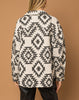 Tessa Aztec Print Shacket in Black and Cream