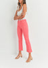 The Cropped Demi Flare Pants In Hot Pink