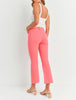 The Cropped Demi Flare Pants In Hot Pink