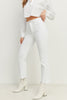 Vintage Cropped High Rise Flare Jean in Optic White