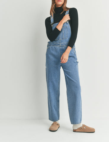 Farmers Market Double Layer Round Neck Jumpsuit in Black