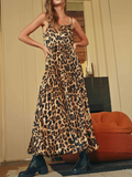 Stevie Leopard Print Pleated Dress