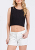 Granite Thread Sleeveless Sweater Crop Top