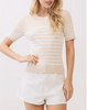 Ekina Round Neck Striped Sweater Top