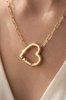 Golden Heart Link Necklace