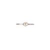 Real Silver Evil Eye of Protection Stacking Ring