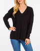 Soft Horizon Waffle Knit V-Neck Sweater (Assorted Colors)