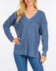 Soft Horizon Waffle Knit V-Neck Sweater (Assorted Colors)