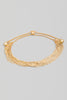 Dainty Layered Chain Link Adjustable Bracelet in Gold