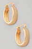 Oval Thick Gold Hoops