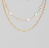 Double Layer Multi Color Stone Necklace with Earrings Set