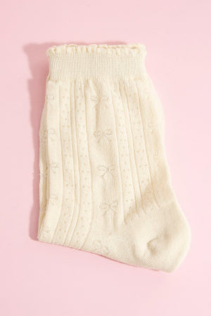 Ribbon & Pointelle Socks