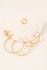 Hammered/Textured Gold Hoop Variety Set
