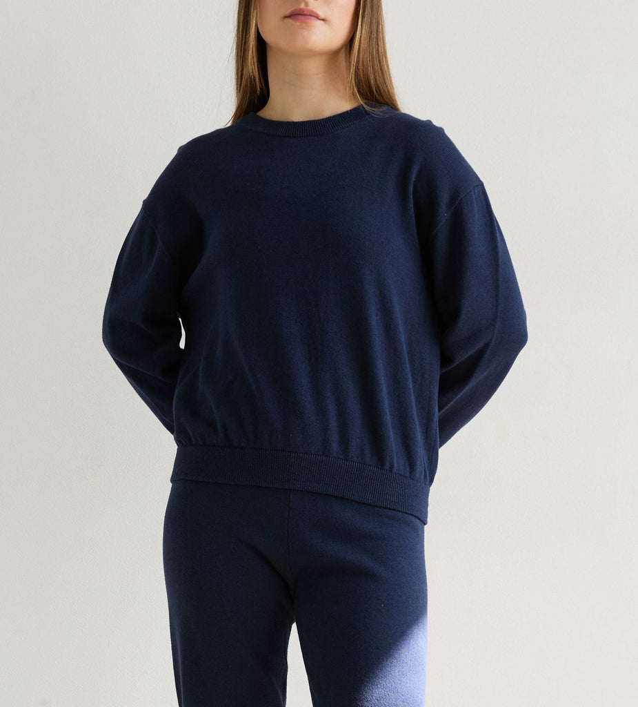 Lazy Day Knit Long Sleeve Crewneck Sweater (Assorted Colors)