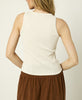 Gracie Round Neck Textured Knit Tank Top in Oat
