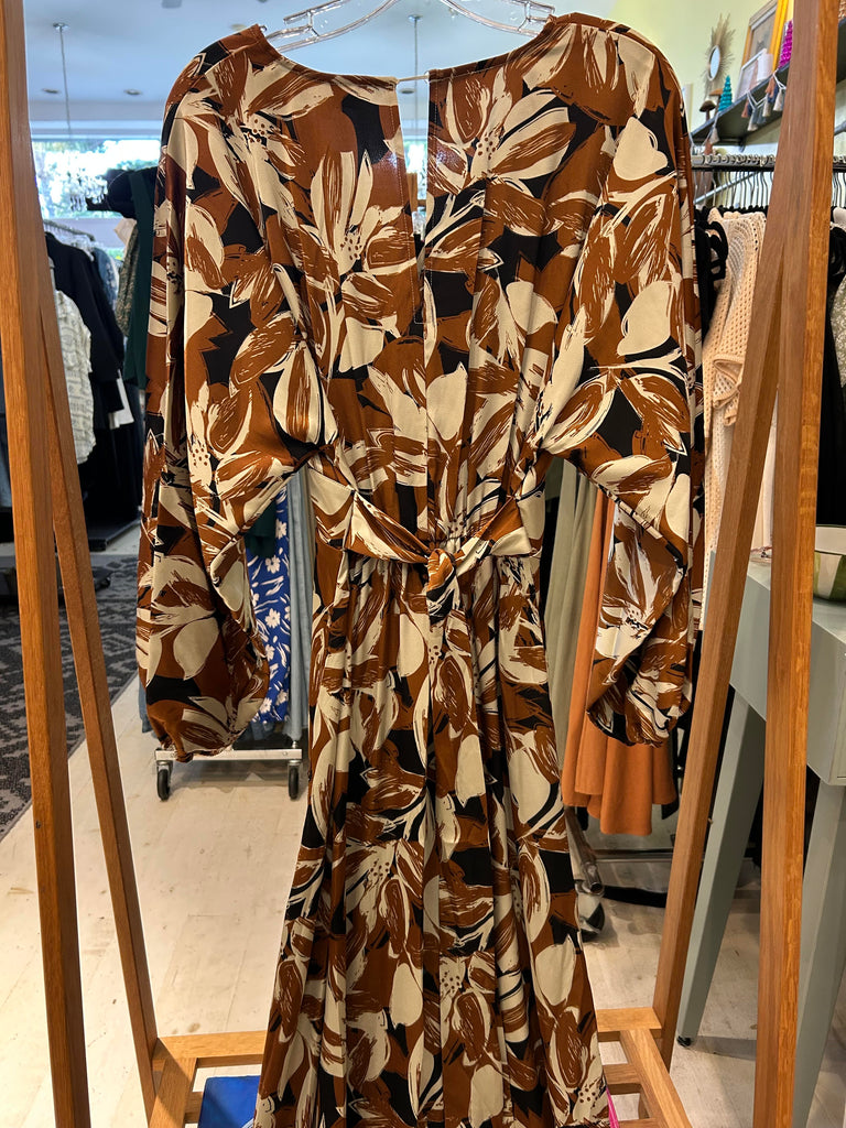 Autumn Flow Dolman Long Sleeve Maxi Dress