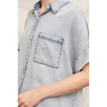 Buttoned by the Bay Short Sleeve Top