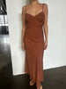 Rust and Roses Sleeveless Maxi Dress