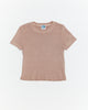 Liah Crew Neck Ribbed Tee (Assorted Colors)
