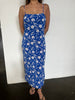 Royal Petals Simple Midi Dress
