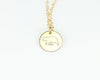 Sloane Bear Disc Necklace