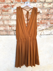 Autumn V Neck Romper in Rust