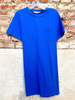 Back Twist T-Shirt Dress in Royal Blue