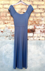 Linda Cross Back Maxi Dress in Vintage Denim
