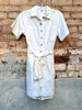 Shannon Collared Romper in White