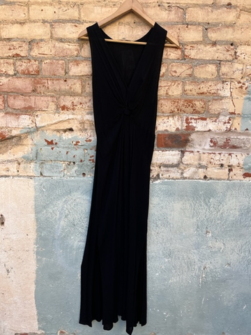 Andrea Wide Leg Ribbed Jumpsuit in Navy