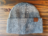 Rue Ribbed Beanie in Gray