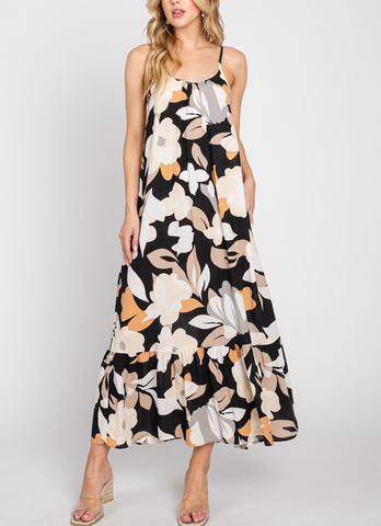 Stevie Leopard Print Pleated Dress
