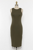 Must Have High Neck Double Layer Bodycon Midi Dress (Assorted Colors)