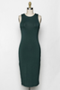 Must Have Double Layer BodyCon Midi Dress Various Colors (Black, Amber, Ivory, Olive, Bistro Green)