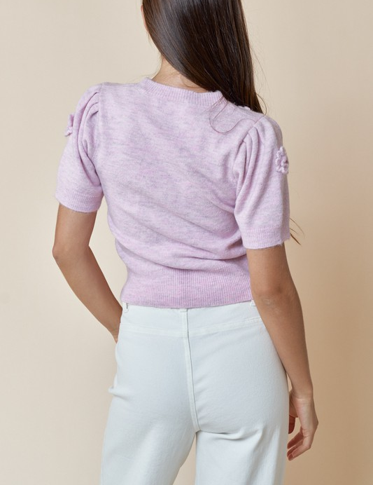 ROSIE MINI SWEATER TOP IN MAUVE