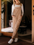Kenzie Overalls With Twin Pockets in Khaki