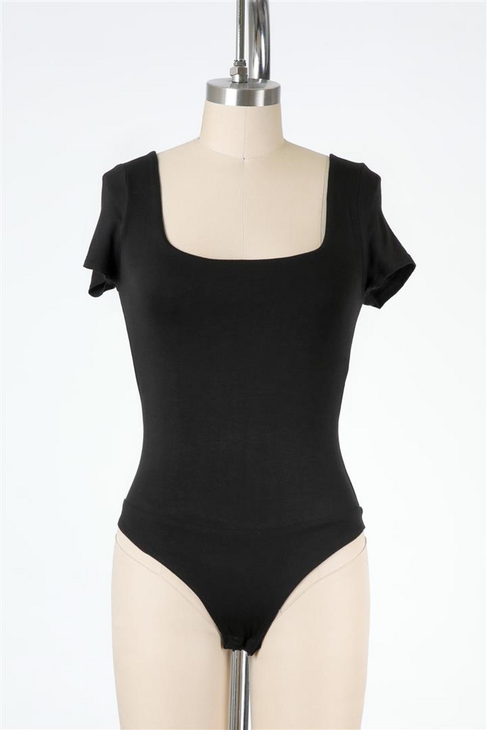 Must Have Double Layer Softest Black BodySuit
