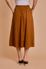 Elegant Amber Bow Midi Skirt