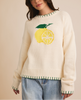 Lemon Meringue Long Sleeve Stitched Sweater