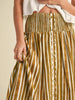 Golden Stripes High Waist Midi Skirt