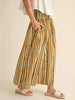 Golden Stripes High Waist Midi Skirt