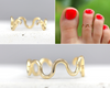 Sloane Wavy Toe Ring