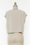 What A Breeze Short Sleeve Top In Natural Cream
