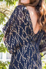 BEFORE SUNRISE V-NECK BLACK & GOLD MAXI DRESS